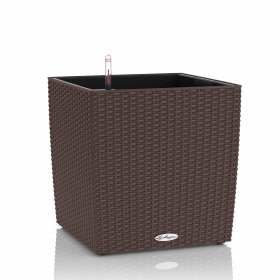 Samozavlažovací květináč Lechuza CUBE Cottage 30, komplet set, moka