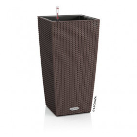 Samozavlažovací květináč Lechuza CUBICO Cottage 30, komplet set, moka