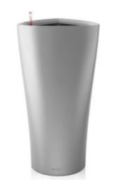 Samozavlažovací květináč Lechuza DELTA 30, komplet set, stříbrný