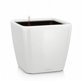 Samozavlažovací květináč Lechuza QUADRO LS 35, komplet set, bílý