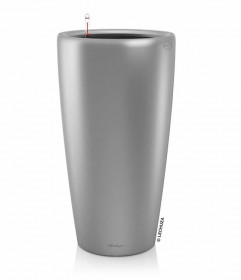 Samozavlažovací květináč Lechuza RONDO 40, komplet set, stříbrný
