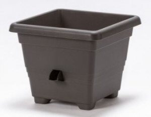 Samozavlažovací květináč Plastia BERGAMOT 25, antracitový