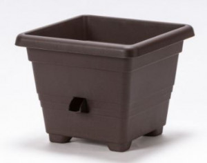 Samozavlažovací květináč Plastia BERGAMOT 30, čokoládový