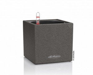 Samozavlažovací stolní květináč Lechuza CANTO STONE 14, komplet set, černý