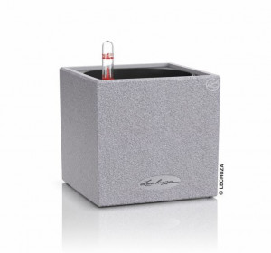 Samozavlažovací stolní květináč Lechuza CANTO STONE 14, komplet set, šedý