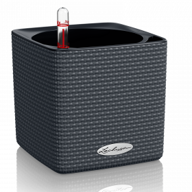 Samozavlažovací stolní květináč Lechuza CUBE Color 14, komplet set, břidlicový