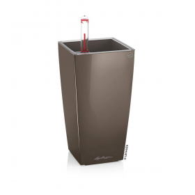 Samozavlažovací stolní květináč Lechuza MAXI CUBI 14, komplet set, taupe