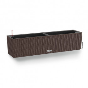 Samozavlažovací truhlík Lechuza BALCONERA Cottage 80 - komplet set, moka