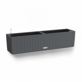 Samozavlažovací truhlík Lechuza BALCONERA Cottage 80 - komplet set, šedý