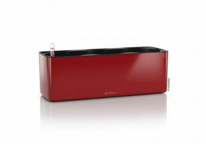 Samozavlažovací truhlík Lechuza CUBE GLOSSY TRIPLE 40, komplet set, červený