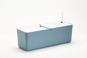 Samozavlažovací truhlík Plastia BERBERIS 60 - komplet set, modro-bílý