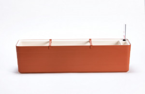Samozavlažovací truhlík Plastia BERBERIS 80 - komplet set, terakota-béžový