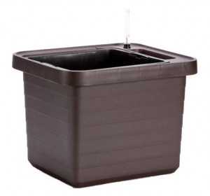 Samozavlažovací truhlík Plastia BERBERIS UNO 45 - komplet set, čokoládový