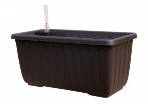 Samozavlažovací truhlík Plastia SIESTA LUX 40 - komplet set, čokoládový
