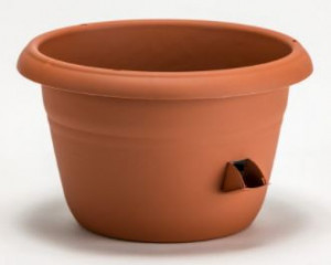 Samozavlažovací žardina Plastia SIESTA, průměr 25 cm, terakotová