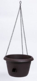 Samozavlažovací závěsná žardina Plastia SIESTA, průměr 30 cm, čokoládová