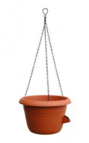 Samozavlažovací závěsná žardina Plastia SIESTA, průměr 35 cm, terakotová