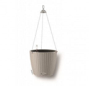 Samozavlažovací závěsný květináč Lechuza NIDO Cottage 27, komplet set, pískový
