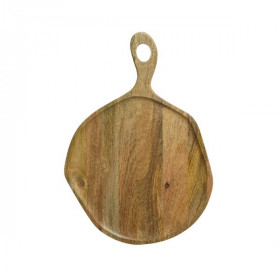 Servírovací prkénko s rukojetí z mangového dřeva, rozměr 30 x 46 cm, hnědé