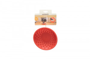 Silikonová miska proti hltání, červená, průměr 19 cm