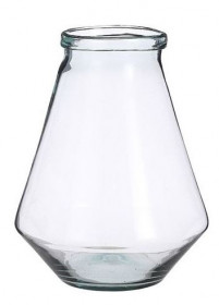 Skleněná váza Mica JIVE, průměr 23.5 cm, čirá