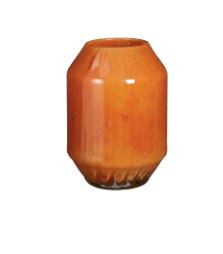 Skleněná váza Mica LIRIA, průměr 21 cm, oranžová