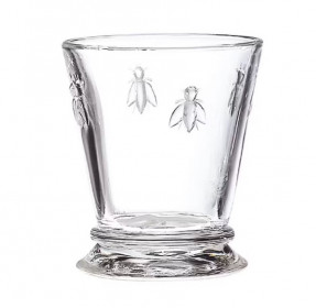Sklenice na vodu s dekorem včely, ABEILLE, objem 260 ml, čirá