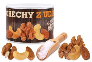 Směs uzených ořechů, Mixit OŘECHY Z UDÍRNY, dóza, 170 g