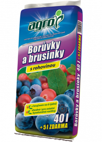 Substrát Agro pro BORŮVKY a BRUSINKY, balení 40 l + 5 l zdarma