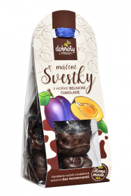 Sušené ovoce v hořké belgické čokoládě, Dobroty z přírody Švestky, 100 g