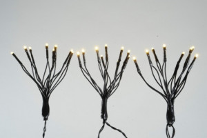 Světelný řetěz, venkovní, 100 microLED, teplá bílá, stříbrný kabel, délka 4.95 m