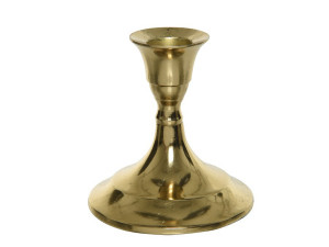 Svícen na noze, hliník, průměr 9 cm, výška 9.5 cm, zlatý