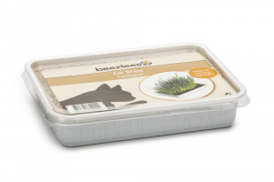 Tráva pro kočky k naklíčení, plastová miska, 130 g