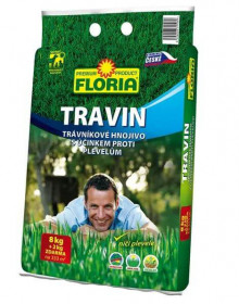 Trávníkové hnojivo proti plevelům, Floria TRAVIN, balení 8 + 2 kg