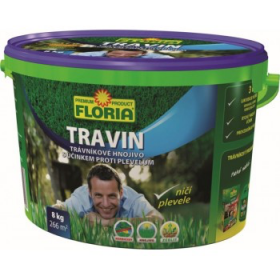 Trávníkové hnojivo proti plevelům, Floria TRAVIN, balení 8 kg