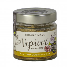 Trhané vepřové maso s pancettou, Dobroty z přírody, 140 g