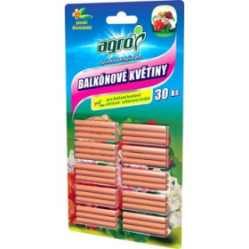 Tyčinkové hnojivo pro balkónové květiny, Agro, balení 30 ks