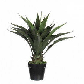 Umělá agáve, v květináči, zelená, výška 60 cm