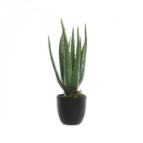 Umělá aloe vera, v květináči, zelená, výška 35 cm