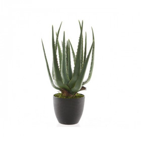 Umělá aloe vera, v květináči, zelená, výška 40 cm