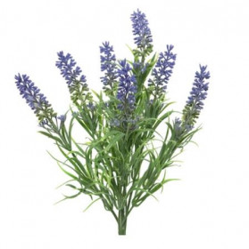 Umělá levandule, 7 květů, modro - fialová, délka 34 cm
