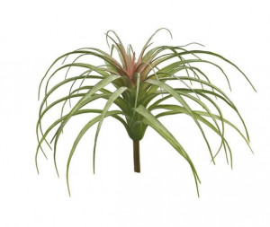 Umělá tilandsie Hutan, trs, zeleno - červená, výška 26 cm