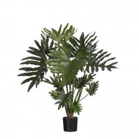 Umělý filodendron, v květináči, zelený, výška 85 cm
