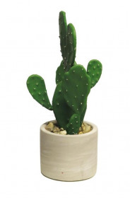 Umělý kaktus Opuntia, v květináči, zelený, výška 25 cm