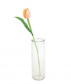 Umělý tulipán, délka 40 cm, broskvovo - krémový