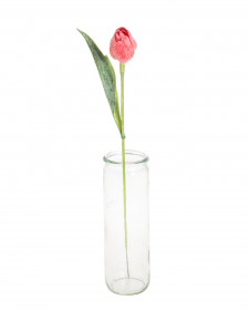 Umělý tulipán, délka 40 cm, světle červený