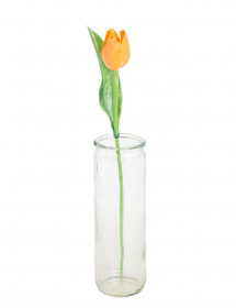 Umělý tulipán, délka 40 cm, světle oranžová