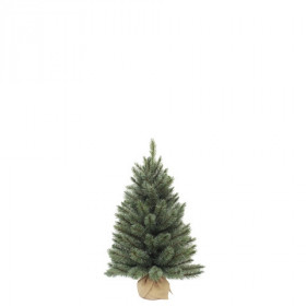 Umělý vánoční stromek v jutě, FOREST, výška 45 cm, zeleno - modrý