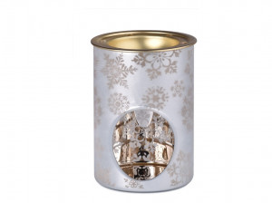Vánoční aromalampa, Yankee Candle Snowflake Frost, stříbrno - zlatá