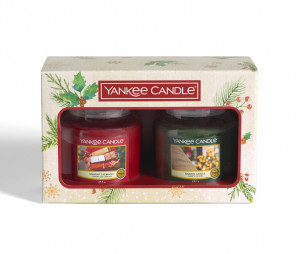 Vánoční dárková sada, Aromatické svíčky Yankee Candle 2 ks, doba hoření až 2 x 75 hod